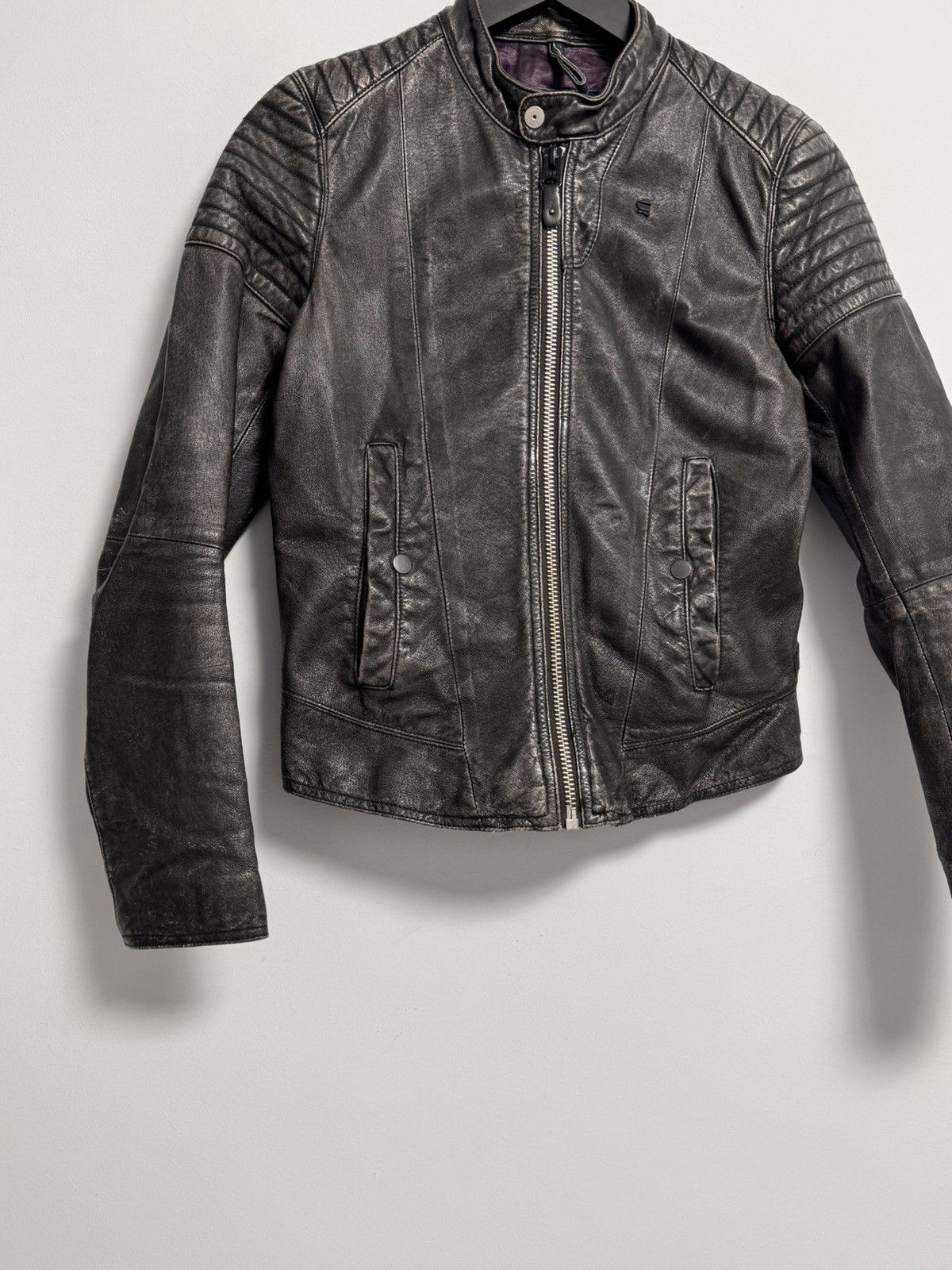 G-STAR FAE LEATHER Biker Jacket Women’s Size S
