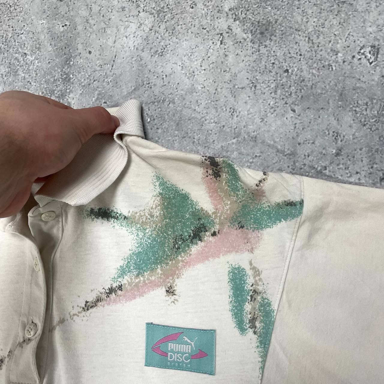 Puma Vintage 90s Puma Disc System Retro Polo Shirt White Size M Size US M / EU 48-50 / 2 - 12 Thumbnail