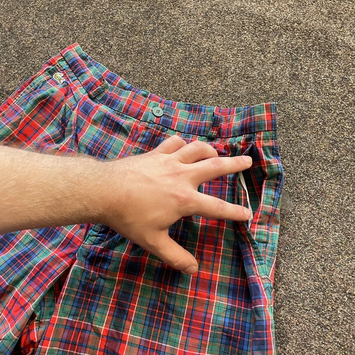 Vintage Vintage Y2K Lacoste Plaid Shorts Baggy Relaxed Fit Logo 30 Size US 30 / EU 46 - 4 Thumbnail