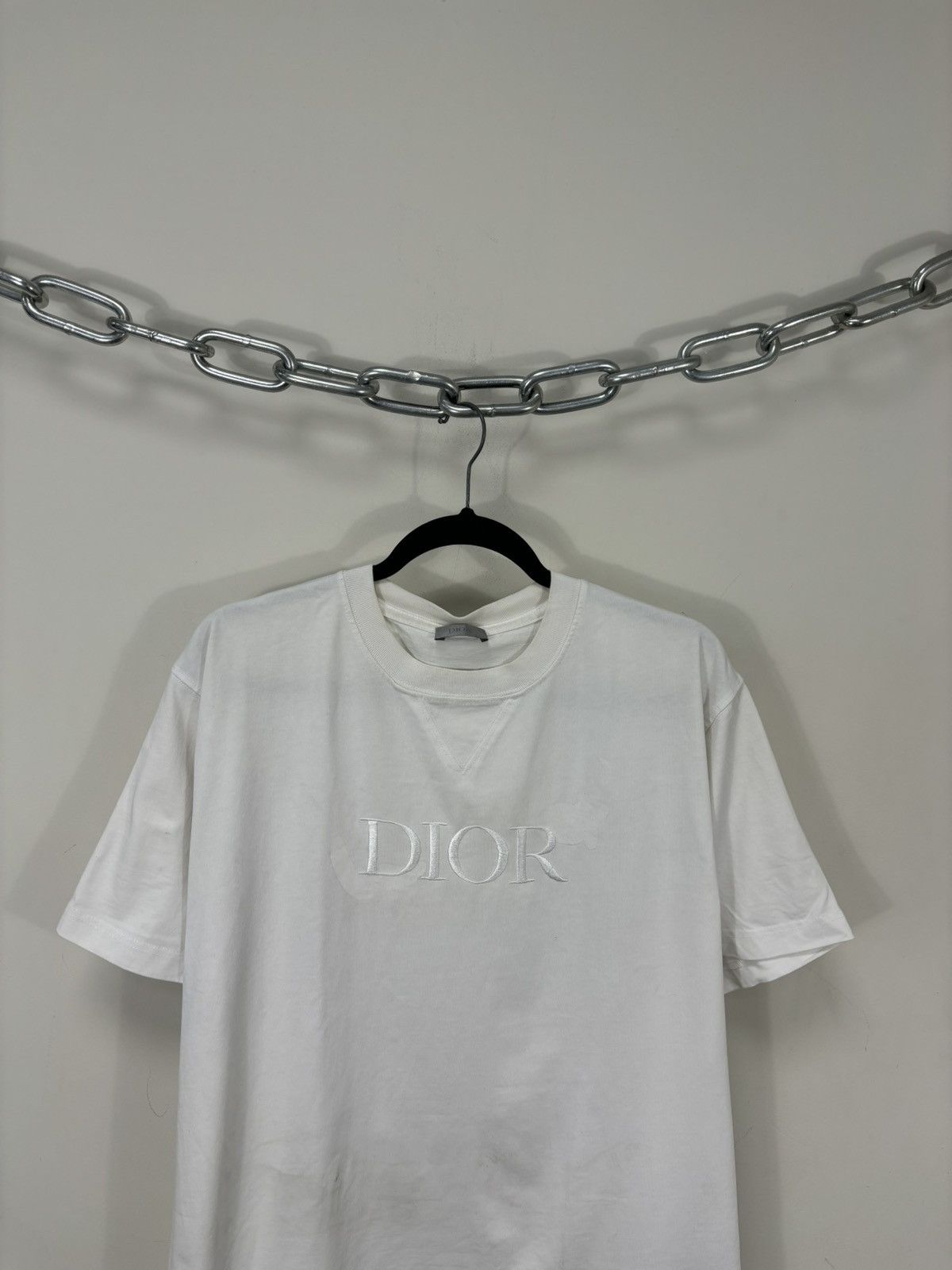 Dior Dior X Kenny Scharf Big Embroidered Logo Rare White Tee Size US L / EU 52-54 / 3 - 2 Thumbnail