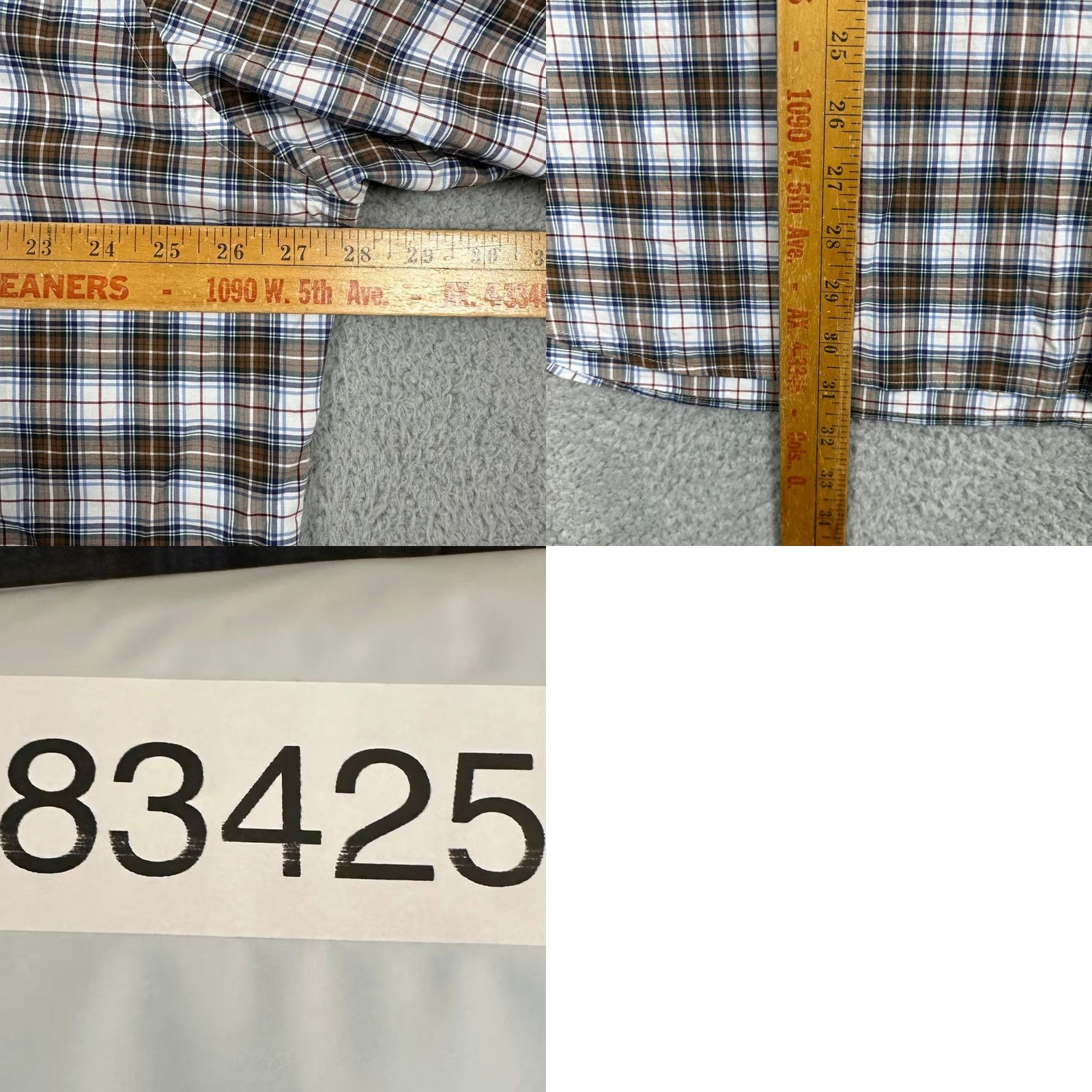 Peter Millar Peter Millar Shirt Button Down Men XL Blue Brown Plaid Long Sleeve Pocket Casual Size US XL / EU 56 / 4 - 8 Thumbnail