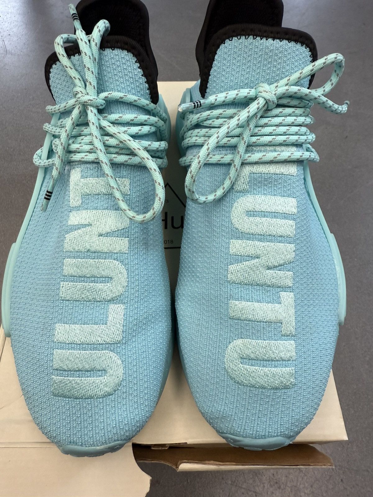 Adidas 2021 Adidas Human Race Hu NMD Pharrell Clear Aqua Size US 8.5 / EU 41-42 - 10 Thumbnail