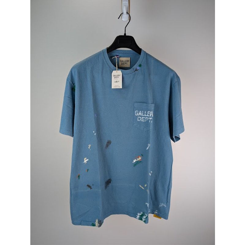 Gallery Dept. o1rshd1 Vintage Logo Painted T-Shirt in Dusty Blue Size US XL / EU 56 / 4 - 1 Thumbnail