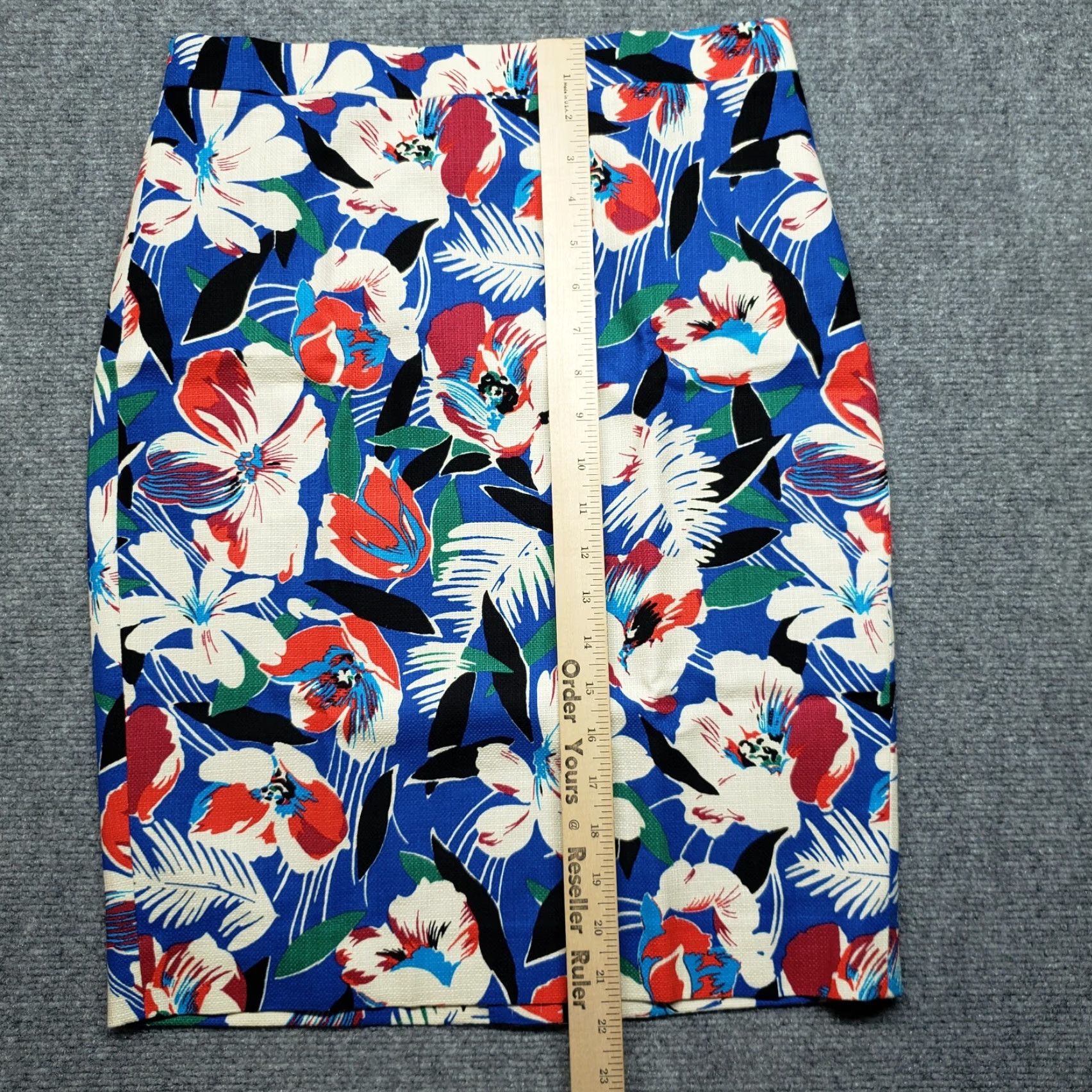 J.Crew J.CREW Floral Pencil Skirt Womens 2 Multicolor Above Knee Lined Cotton Size 26" / US 2 / IT 38 - 6 Thumbnail