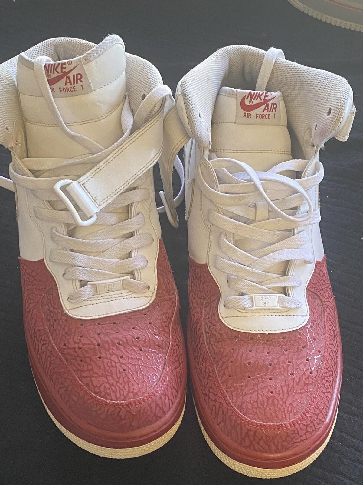 Nike Nike Air Force 1 Mid '07 315123-113 Men White/Red Leather 13 Size US 12 / IT 42 - 2 Thumbnail
