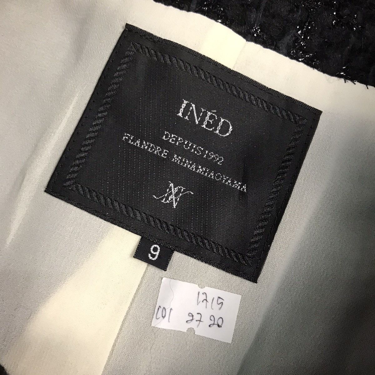 Japanese Brand INED BLACK TWEED JACKET Size S / US 4 / IT 40 - 10 Thumbnail