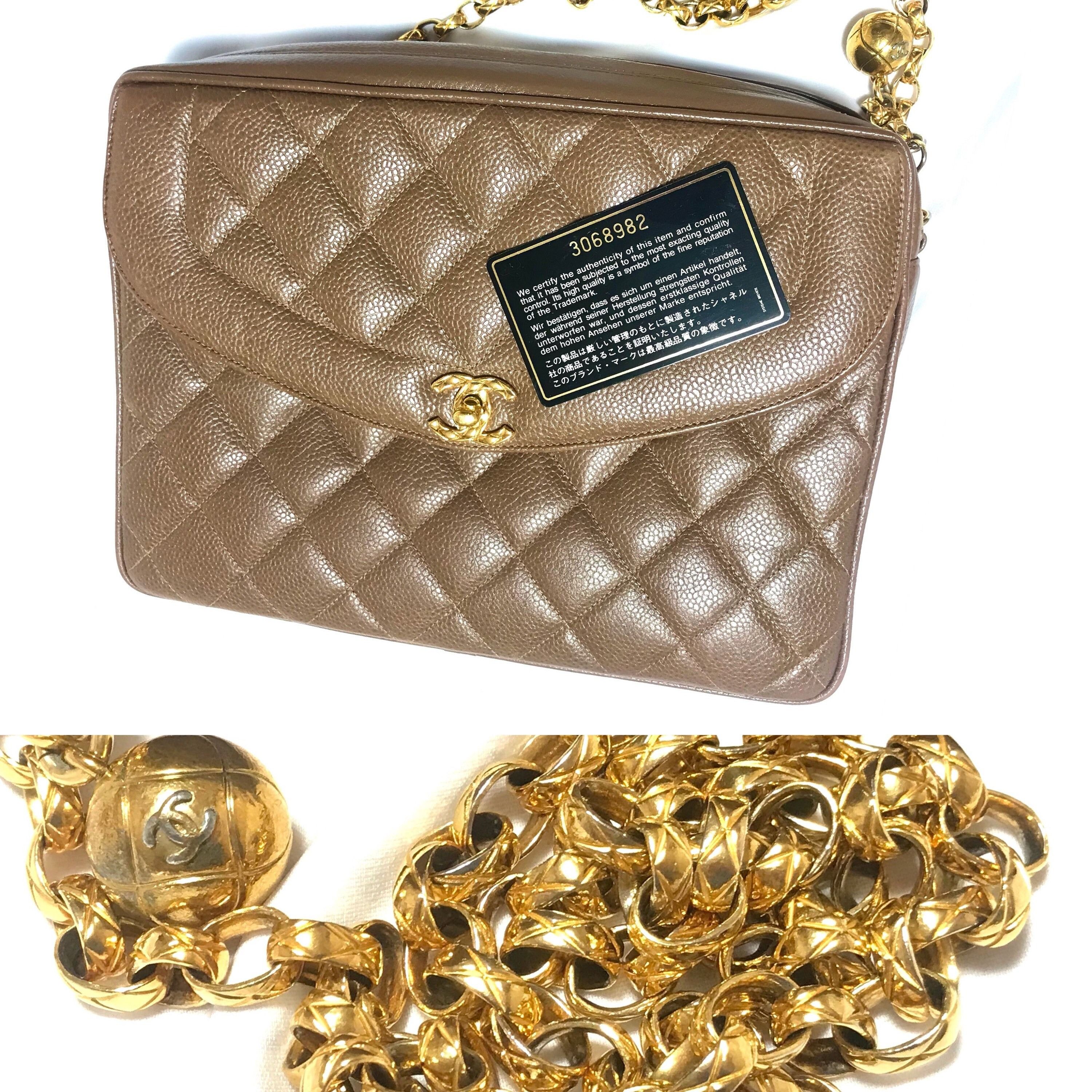 Chanel Vintage Chanel large brown caviar leather 2.55 camera bag Size ONE SIZE - 5 Thumbnail