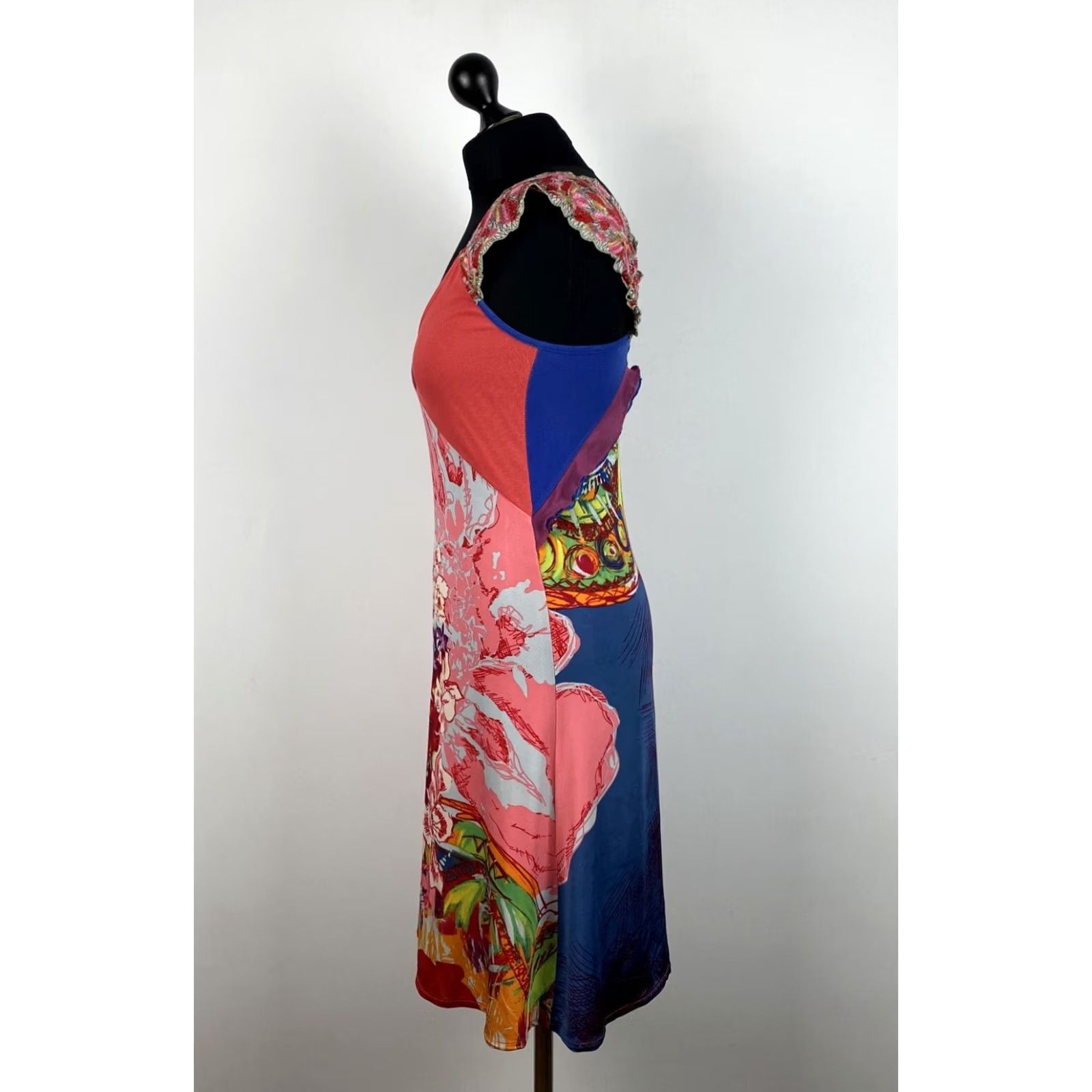 Vintage Save the Queen Dress Womens Red Multicoloured Long L Size L / US 10 / IT 46 - 3 Thumbnail