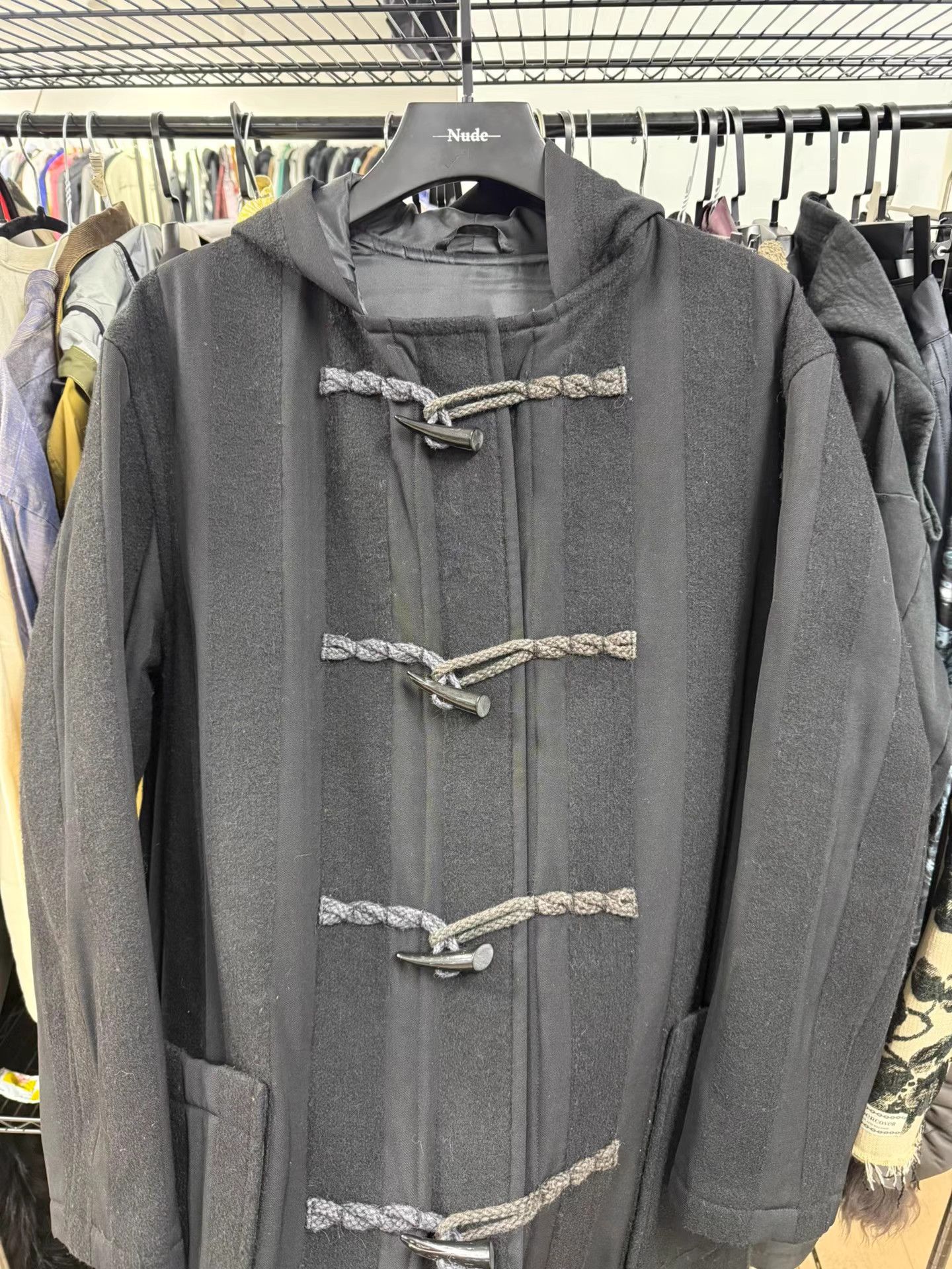 Yohji Yamamoto Yohji Yamamoto Stripe Patchwork Toggle Coat K20 Size US M / EU 48-50 / 2 - 6 Thumbnail