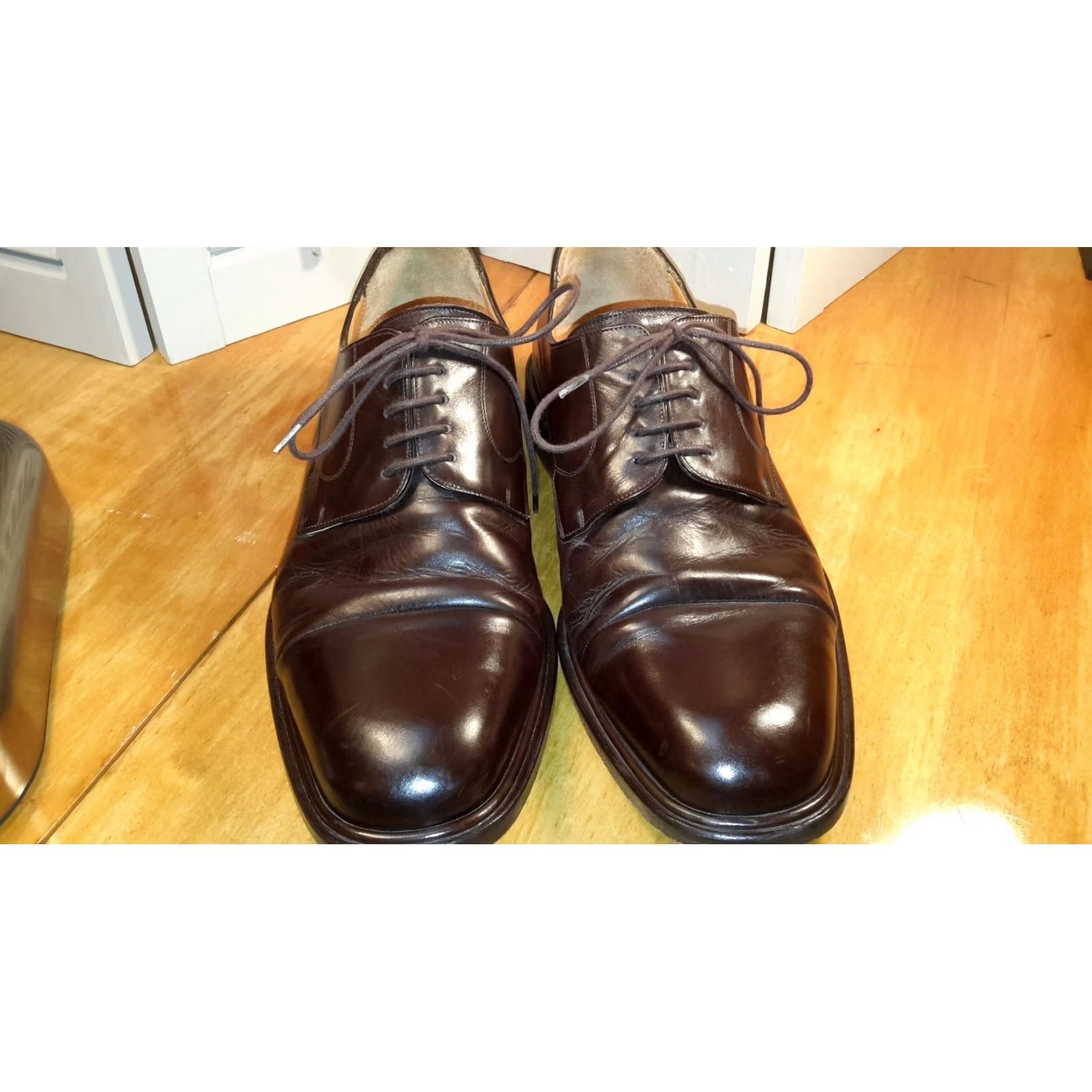 Mezlan Mezlan Piazza Brown Leather Mens Oxford Cap-Toe Dress Shoes sz.10 M Spain Size US 10 / EU 43 - 2 Thumbnail