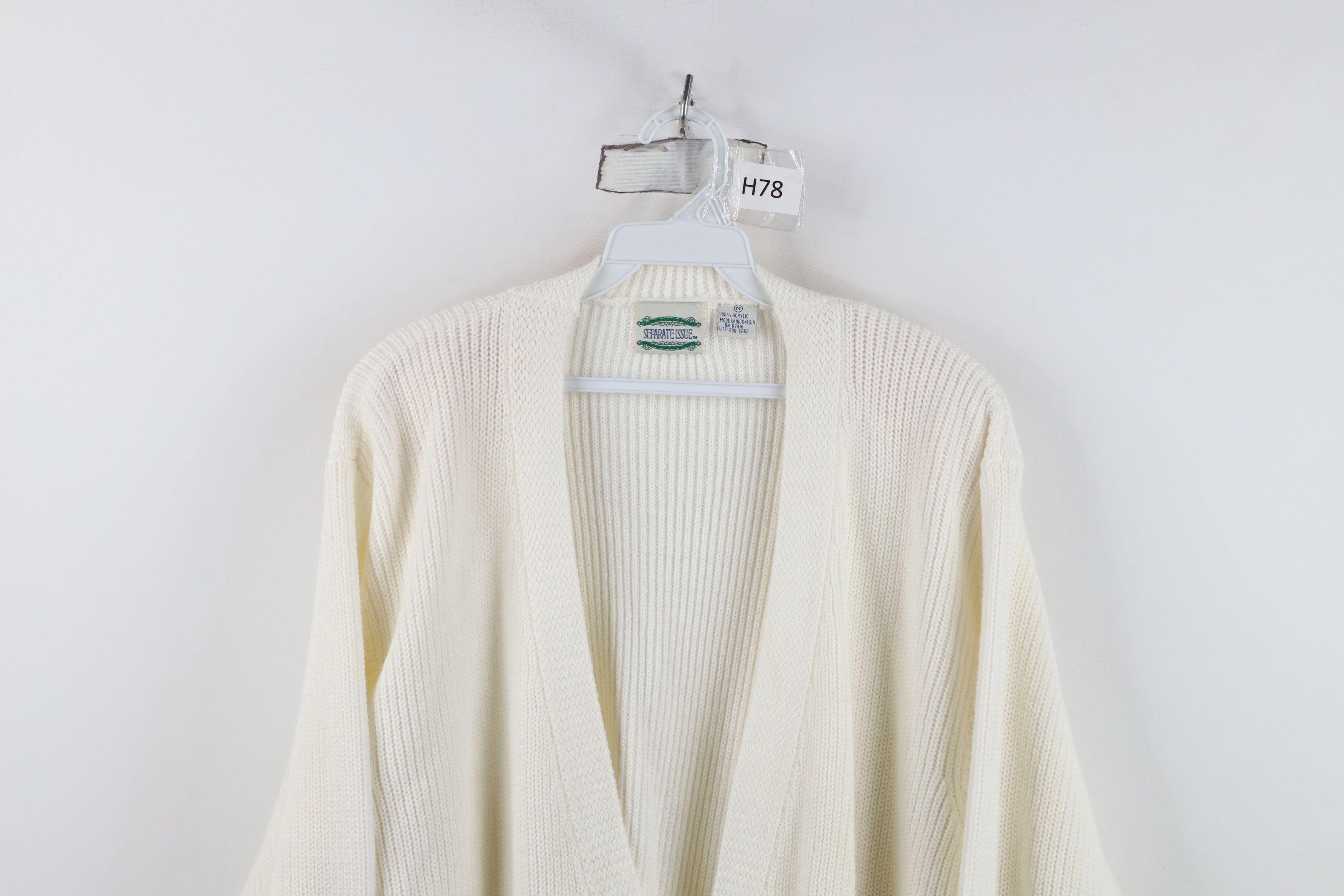 Vintage Vintage 90s Streetwear Oversized Ribbed Cardigan Sweater Size M / US 6-8 / IT 42-44 - 2 Thumbnail