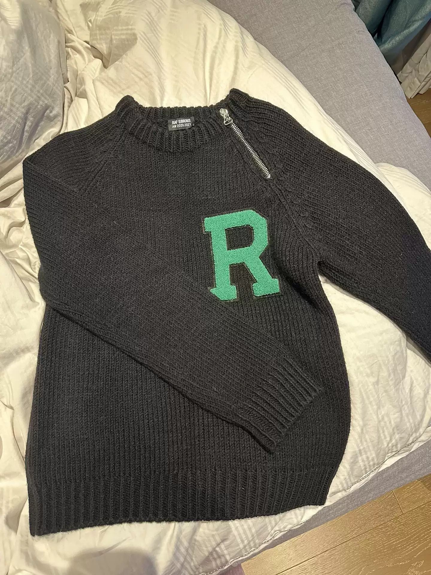 Raf Simons RAF SIMONS 2020-2021AW diagonal zipper sweater-2505 Size US S / EU 44-46 / 1 - 2 Thumbnail