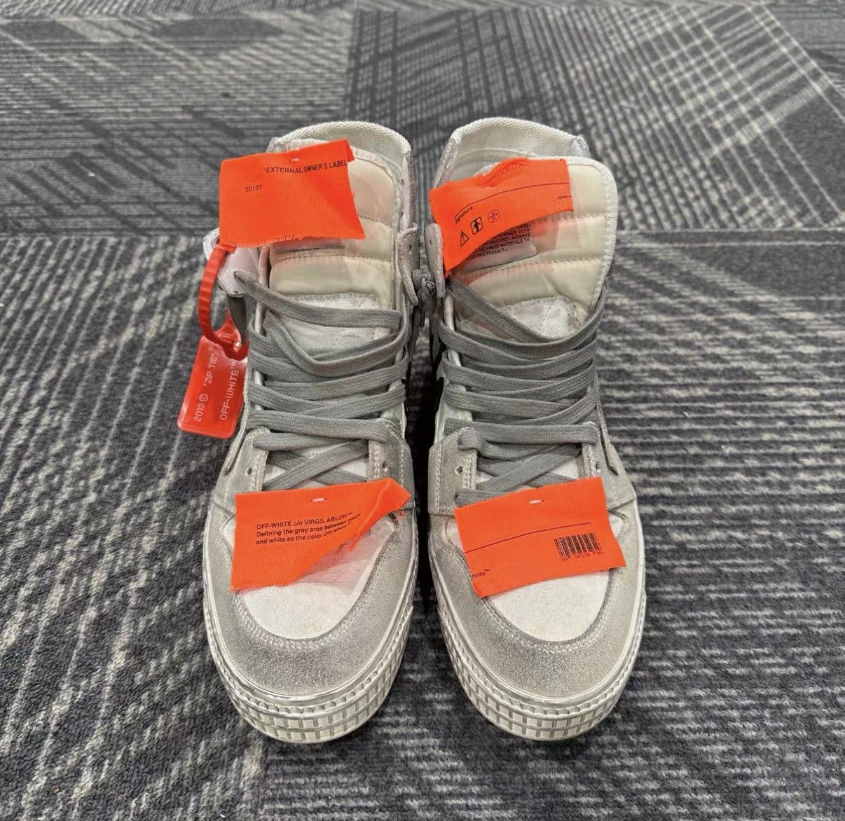 Off-White Off-White Distressed High-top Sneakers J42 Size US 8 / EU 41 - 2 Thumbnail