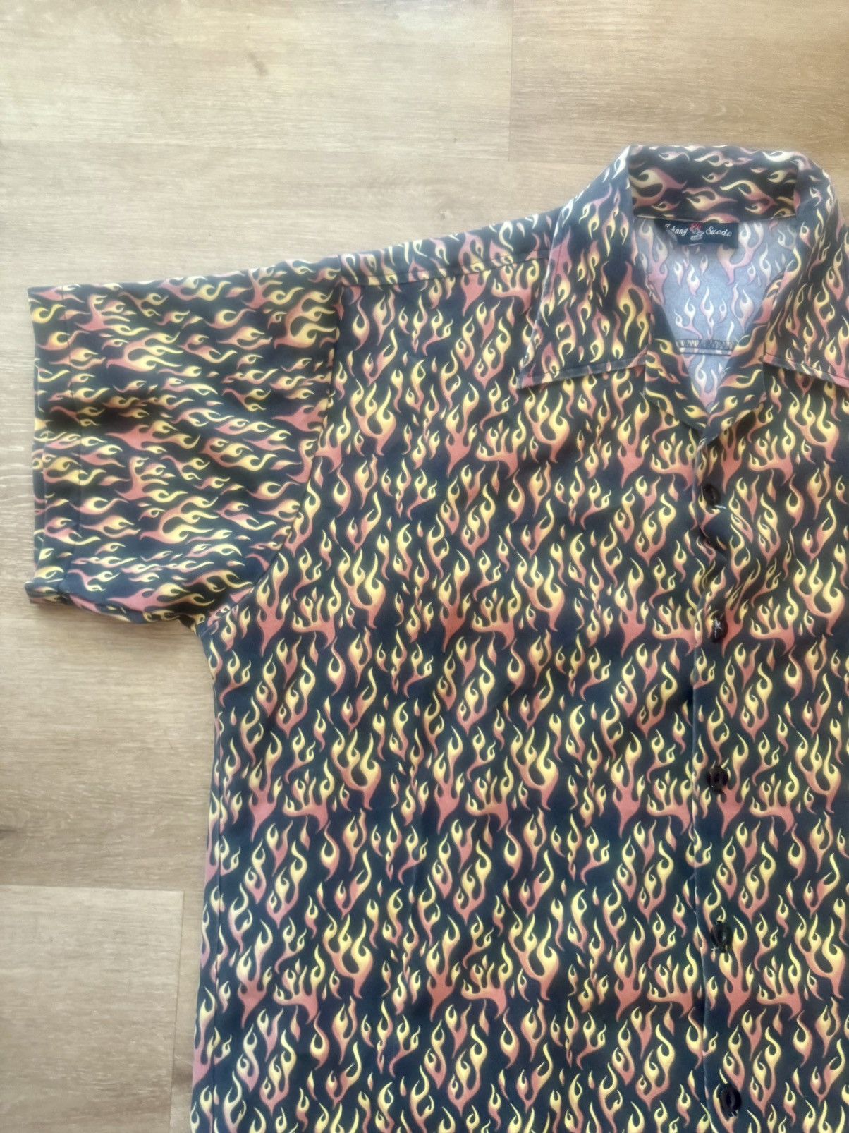 Other Vintage Flaming Pattern Canvas Guy Fieri Style Button Up Size US XXL / EU 58 / 5 - 4 Thumbnail