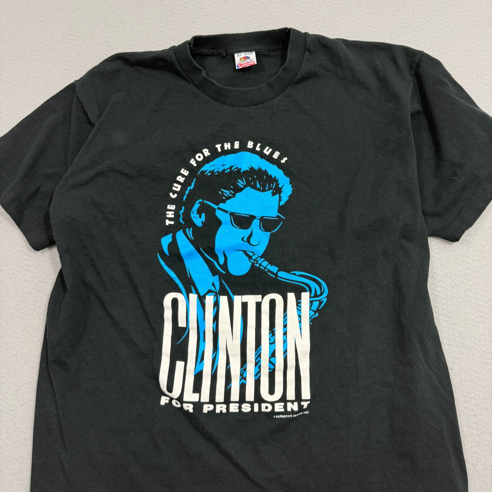 Vintage Vintage Cure For The Blues Shirt Bill Clinton President 1992 Size US XL / EU 56 / 4 - 2 Thumbnail