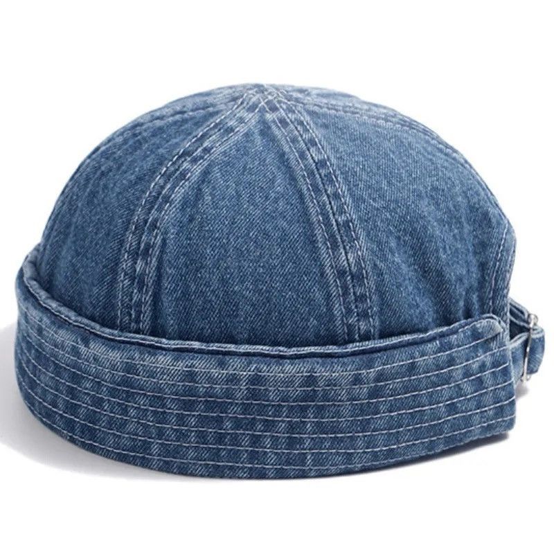 Japanese Brand Vintage Denim Brimless Melon Hat Size ONE SIZE - 3 Thumbnail