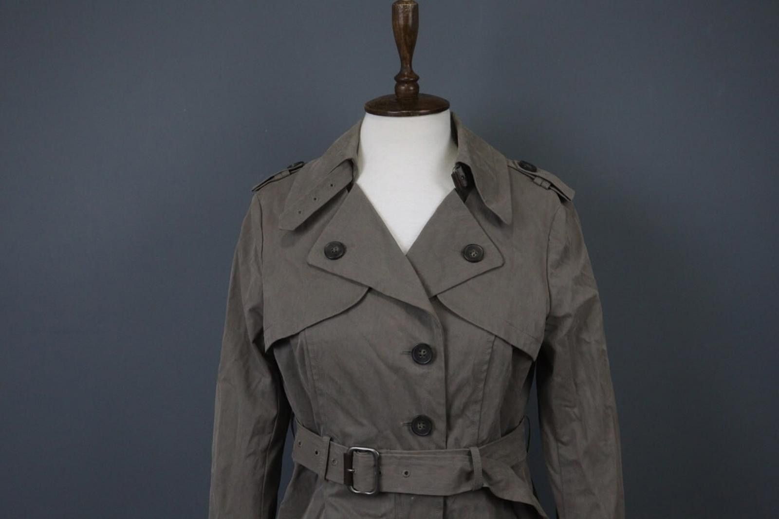 Allsaints All Saints Brown Belted Waist Zip Crop Trench Coat Size 12 Size XL / US 12-14 / IT 48-50 - 2 Thumbnail