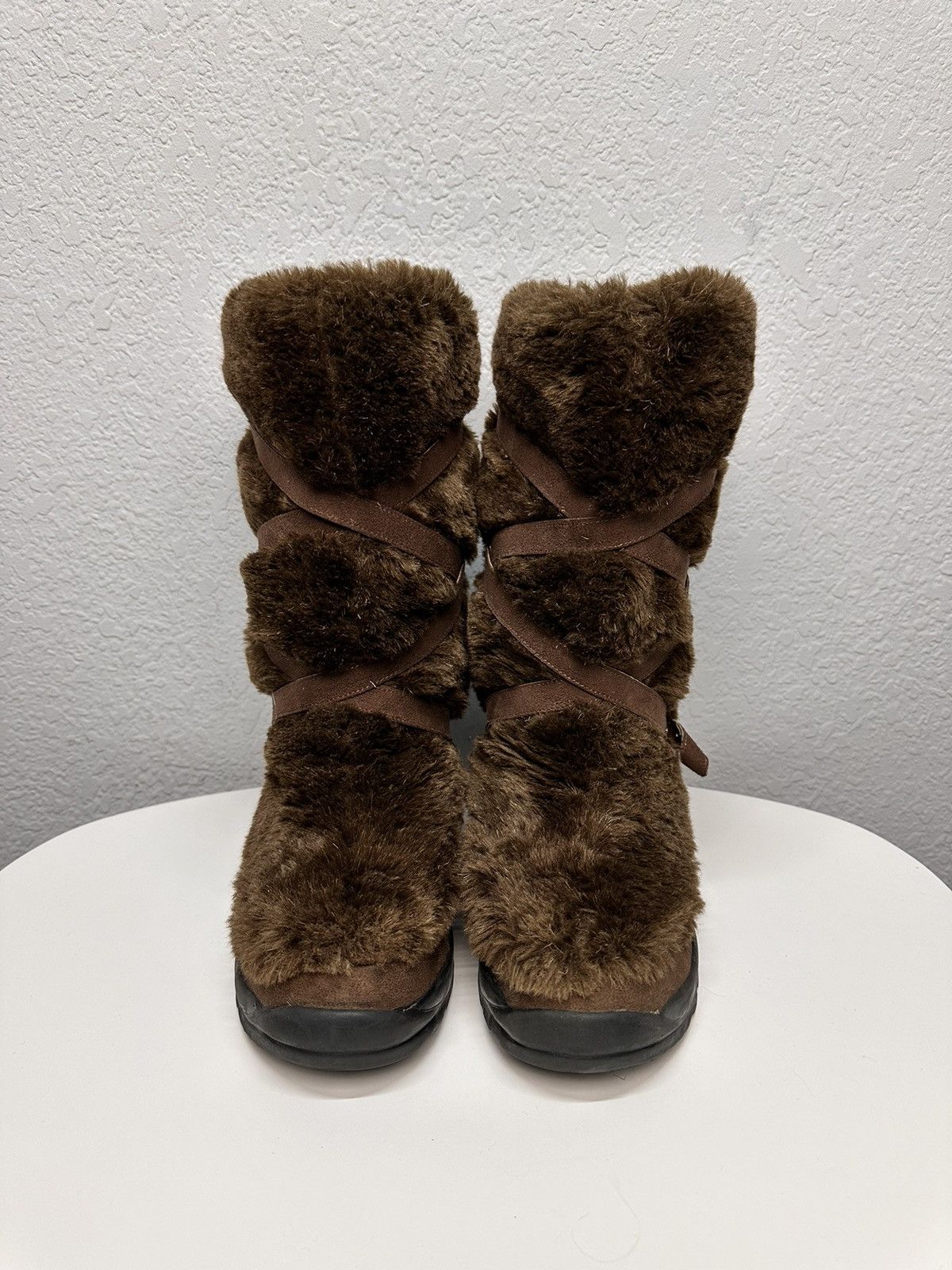 If Six Was Nine Fur Boots Bogner LGB Brown leather vintage Mohair Japan Hype Size US 8 / EU 41 - 3 Thumbnail