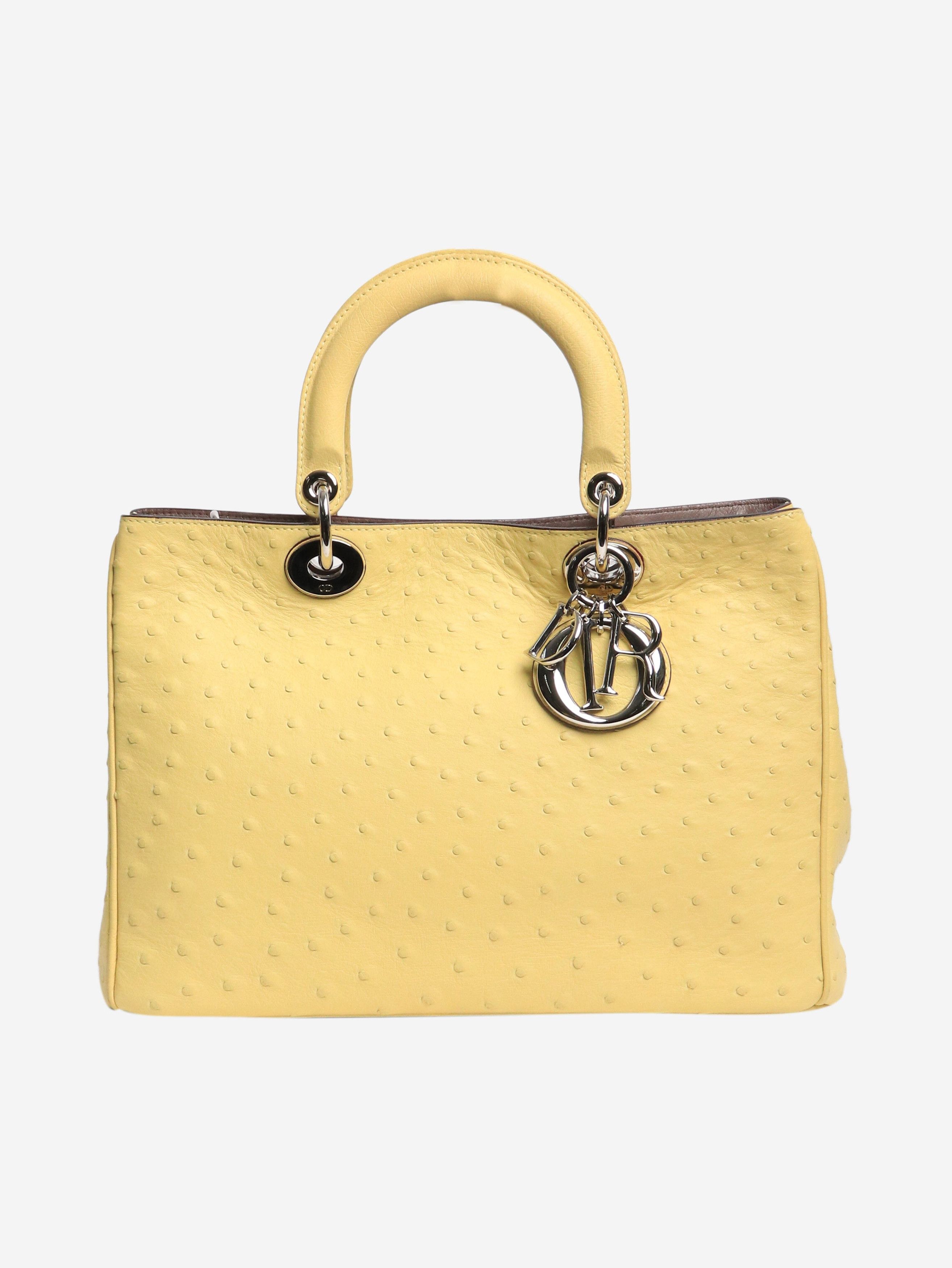 Dior Yellow 2013 issimo 2way bag in ostrich leather Size ONE SIZE - 1 Thumbnail