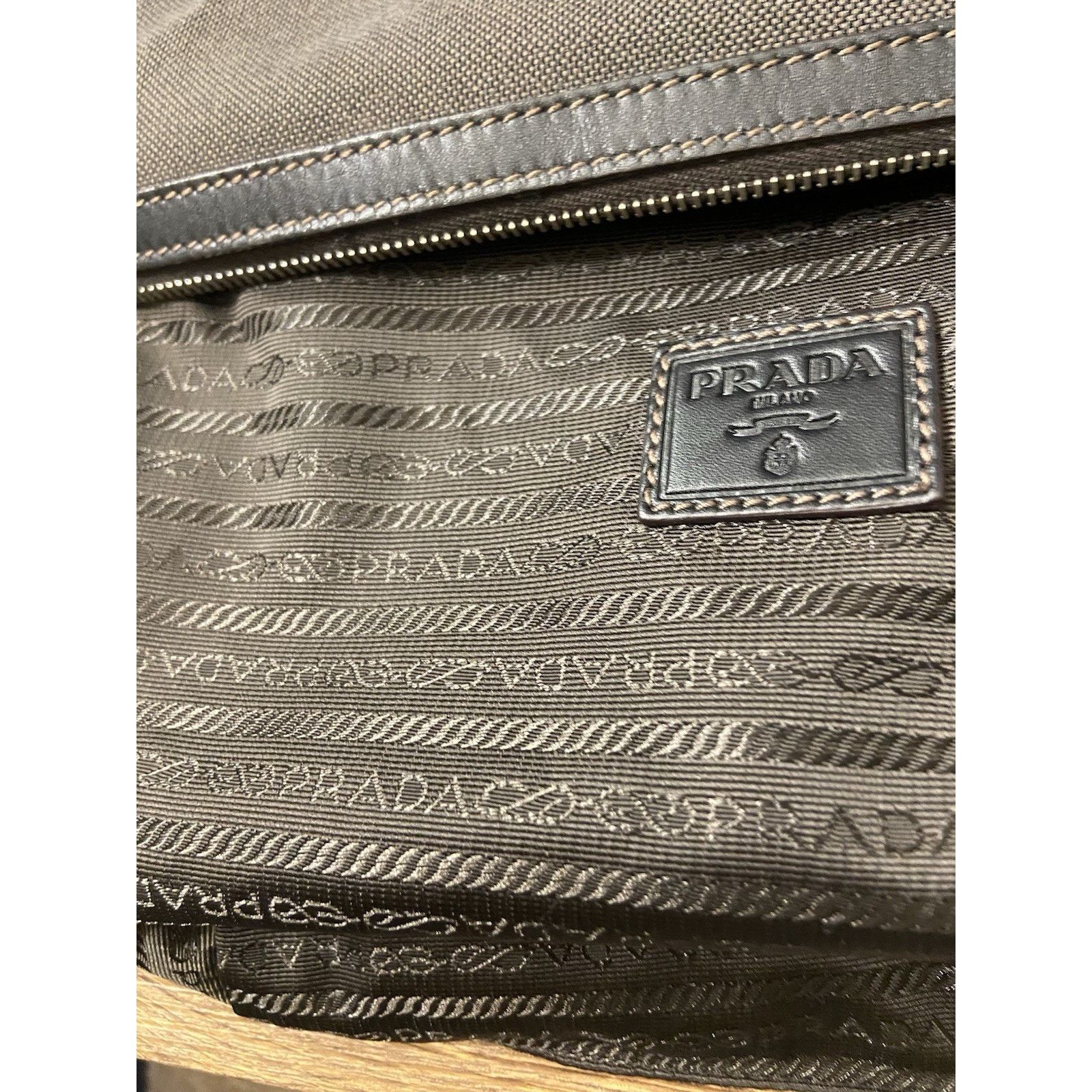 Prada Prada Canapa brown canvas leather buckle clutch pouch bag Size ONE SIZE - 20 Thumbnail