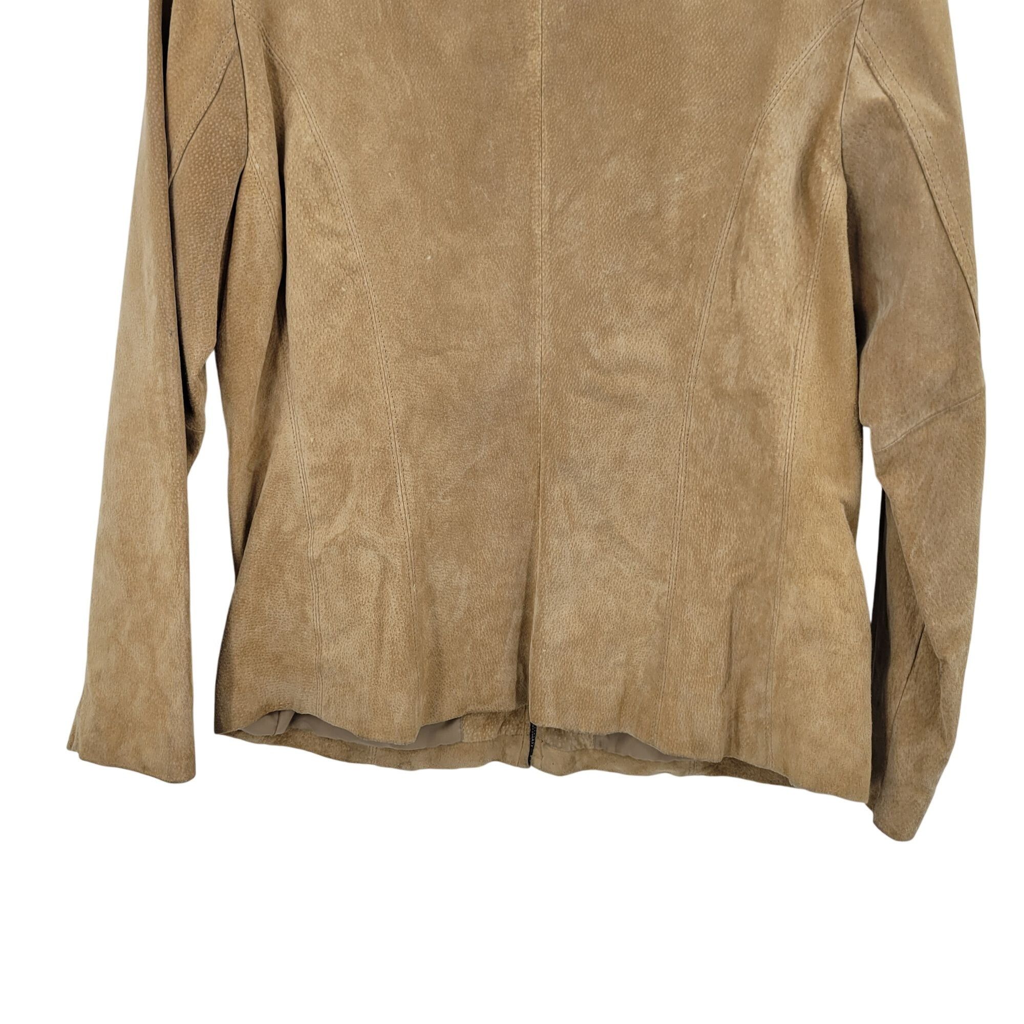 Vintage Vtg Womens Siena Camel Suede Genuine Leather Jacket Shacket Size L / US 10 / IT 46 - 10 Thumbnail