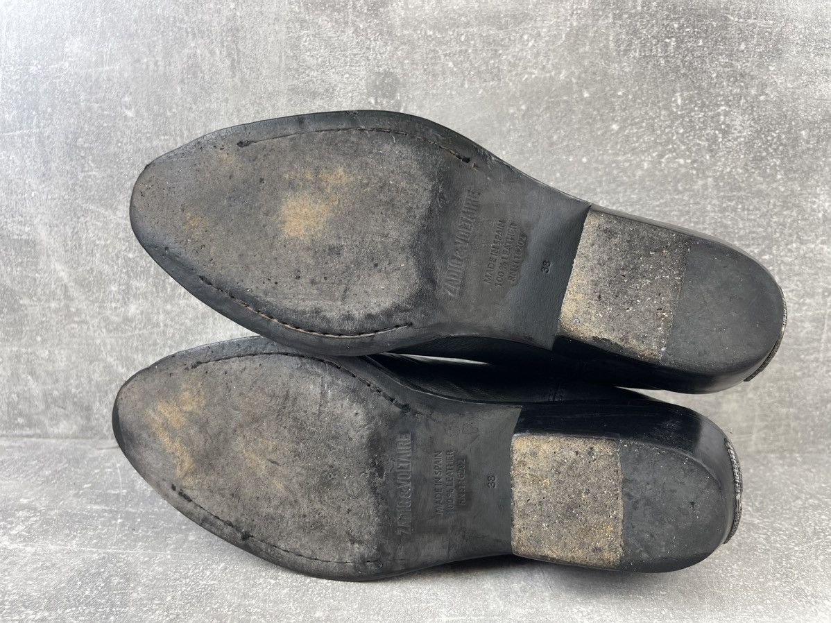 Zadig & Voltaire Zadig & Voltaire Stainless Steel Dot Toe Leather Boots Size US 8 / IT 38 - 11 Thumbnail