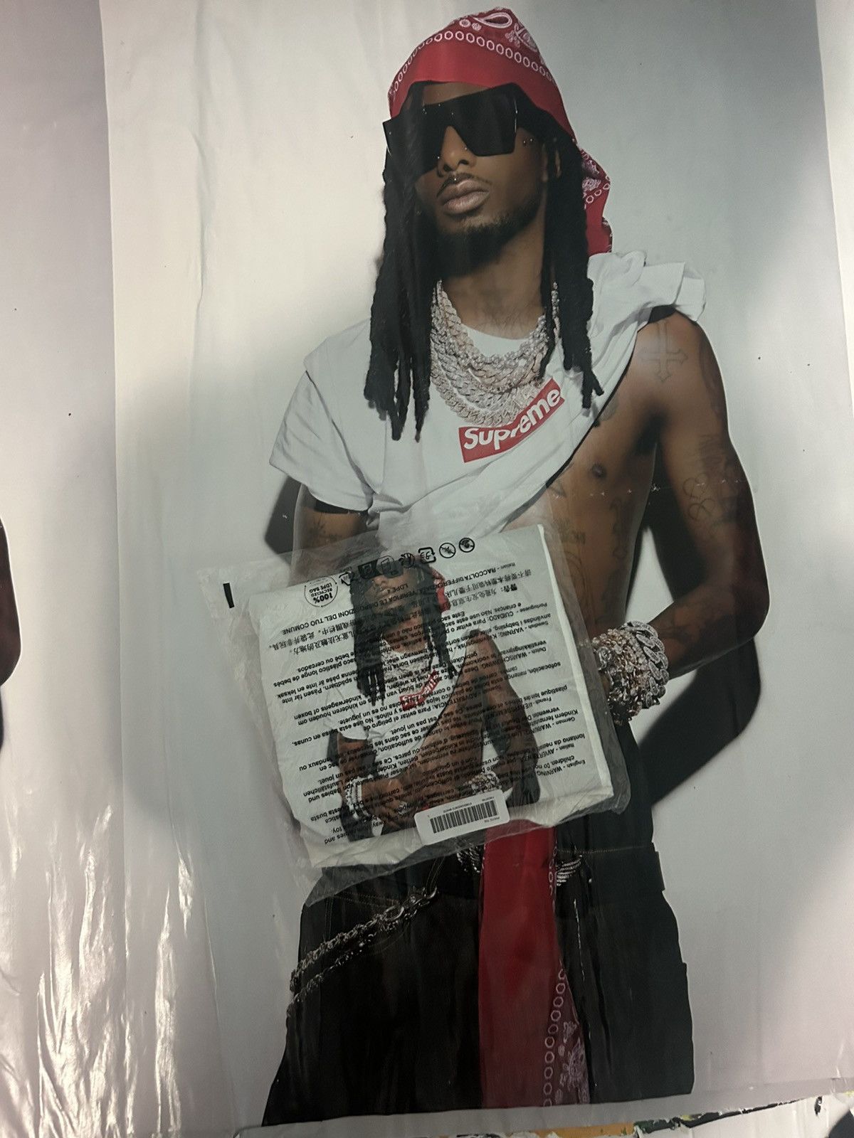 Supreme supreme playboi carti photo tee w poster Size US L / EU 52-54 / 3 - 2 Thumbnail