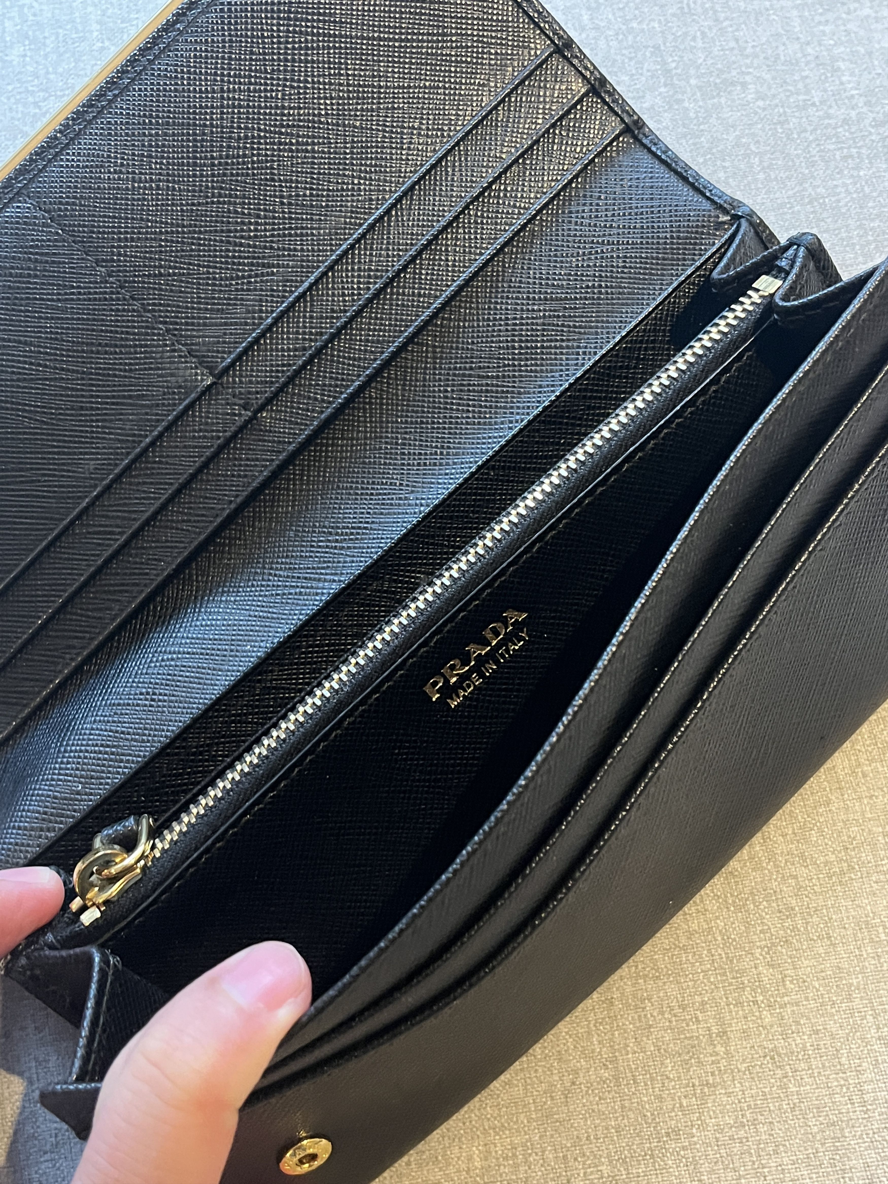 Prada Prada Saffiano Leather Continental Wallet Size ONE SIZE - 8 Thumbnail