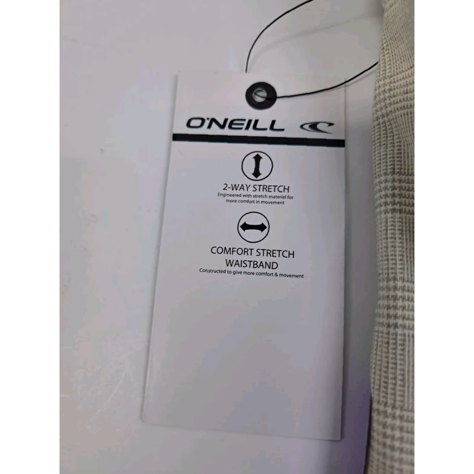 O'Neill NWT O'Neill Mens Chino Shorts 30 Tan Plaid Stretch Flat Front Zip Pockets Logo Beach 10in Inseam Size US 30 / EU 46 - 6 Thumbnail