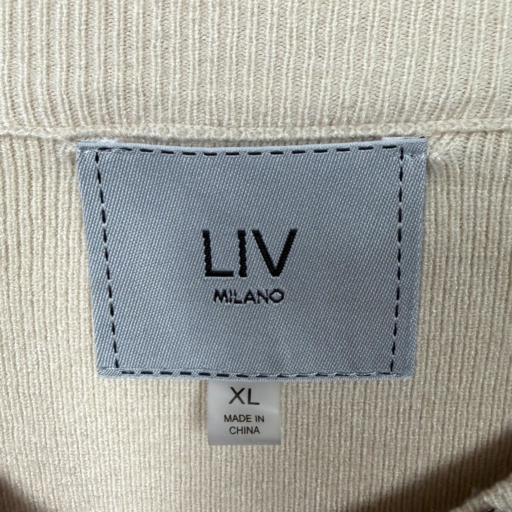 Vintage VINTAGE? LIV Milano Sweater Womens XL Beige Rhinestone Preppy Coastal Grandmacore Chic Size XL / US 12-14 / IT 48-50 - 6 Thumbnail