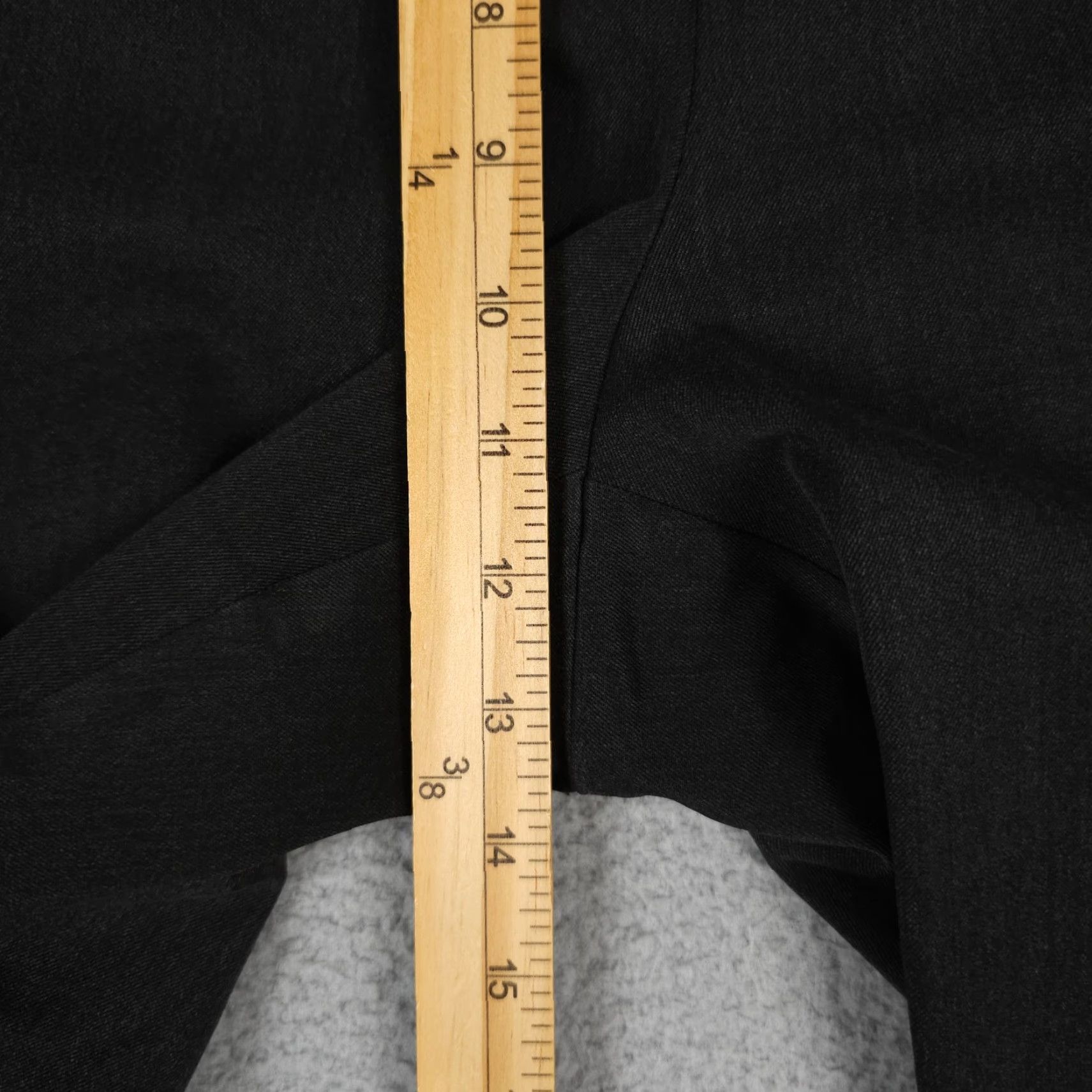 Ann Taylor Ann Taylor Pants Women 14 Black Dark Gray Straight Leg Trousers Career FLAW Size 36" / US 14 / IT 50 - 6 Thumbnail