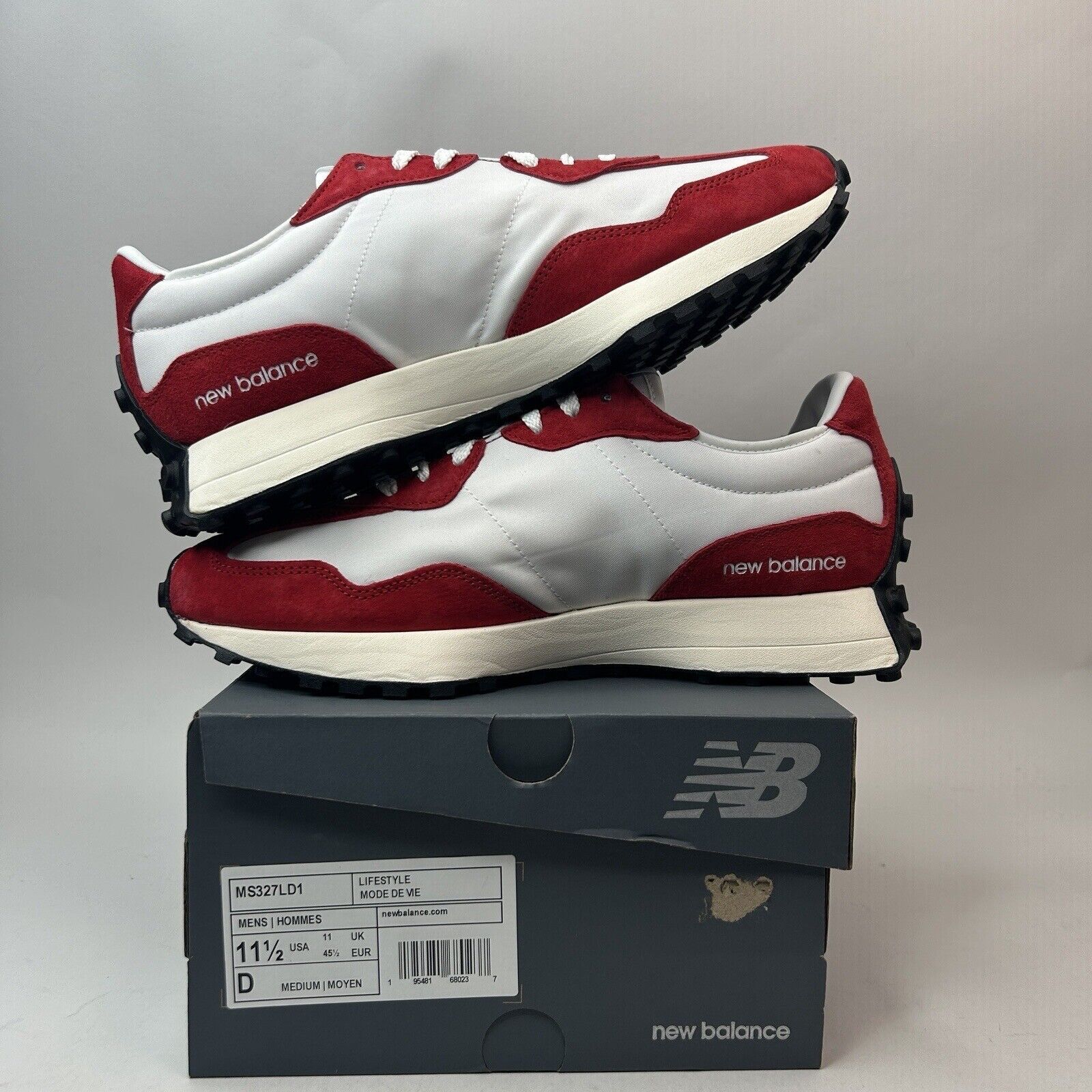 New Balance New Balance 327 “Scarlet Red White” 2023 Size US 11.5 / EU 44-45 - 3 Thumbnail