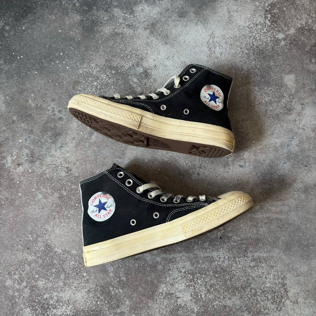 Comme des Garcons × Comme des Garcons PLAY × Converse Comme des Garcons x Converse All Stars Vintage Sneakers Size US 9.5 / IT 39.5 - 2 Thumbnail