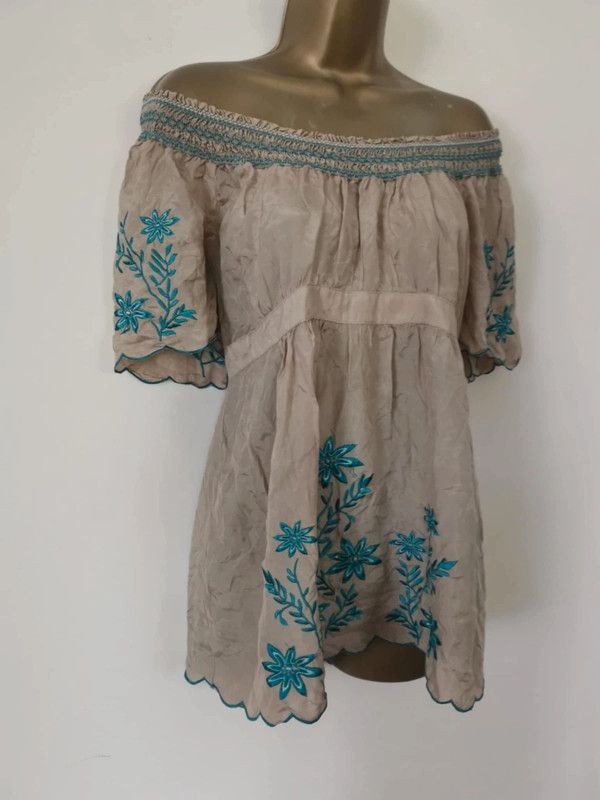 Vintage Vintage off the shoulder top Size M / US 6-8 / IT 42-44 - 4 Thumbnail