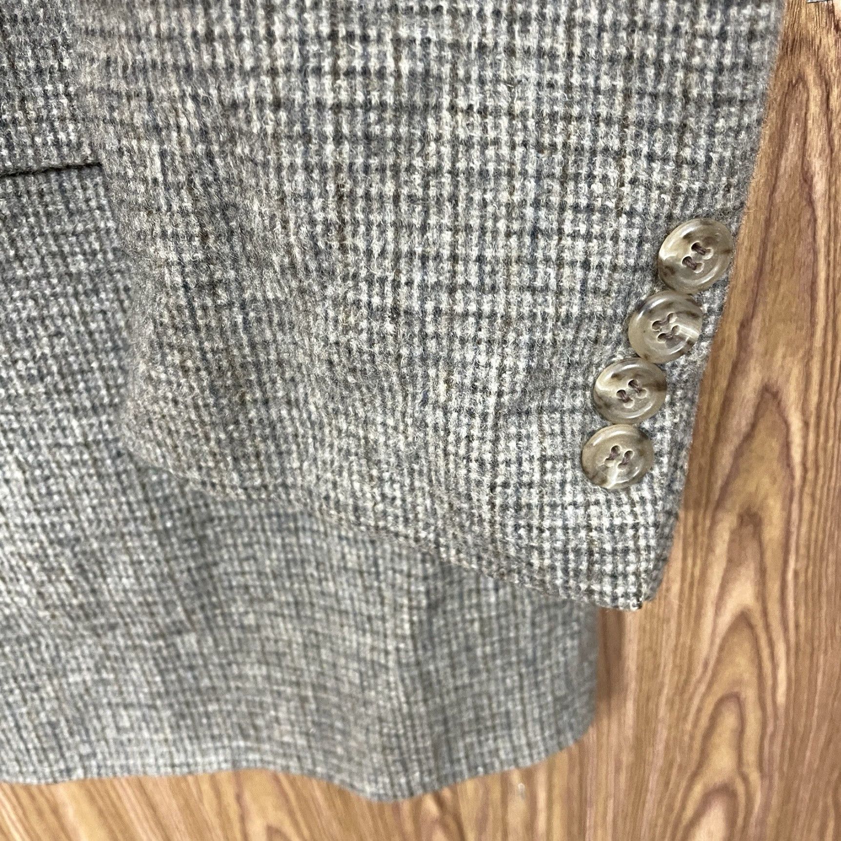 VINTAGE Bill Blass Sport Coat Mens 42R Green Multicolor 100% Camel Hair USA Made Blazer Jacket