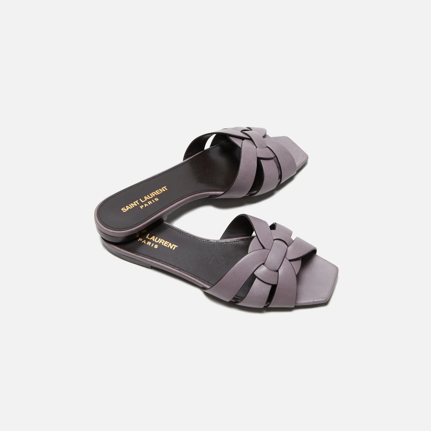Saint Laurent Paris oc11z1125 Tribute Mules in Smooth Leather in Purple Size US 6 / IT 36 - 4 Thumbnail