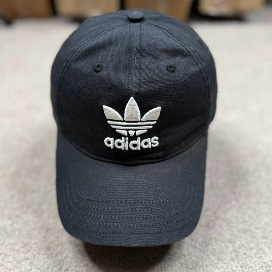 Adidas VINTAGE adidas Baseball Cap Hat Mens One Size Black Embroidered 3 Stripes Logo Sports Size ONE SIZE - 2 Thumbnail
