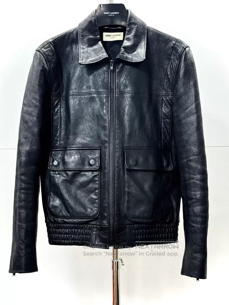 Saint Laurent Paris Saint Laurent Paris Double Pocket Sheepskin Lapel Slim Jac Size US S / EU 44-46 / 1 - 1 Thumbnail
