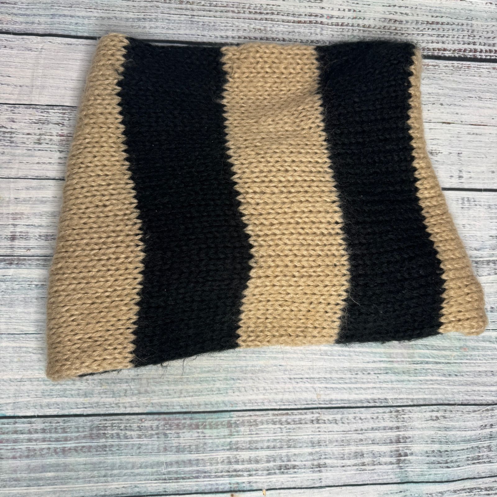 Bdg BDG Urban Outfitters Chunky Knit Infinity Scarf Black Tan Size ONE SIZE - 3 Thumbnail