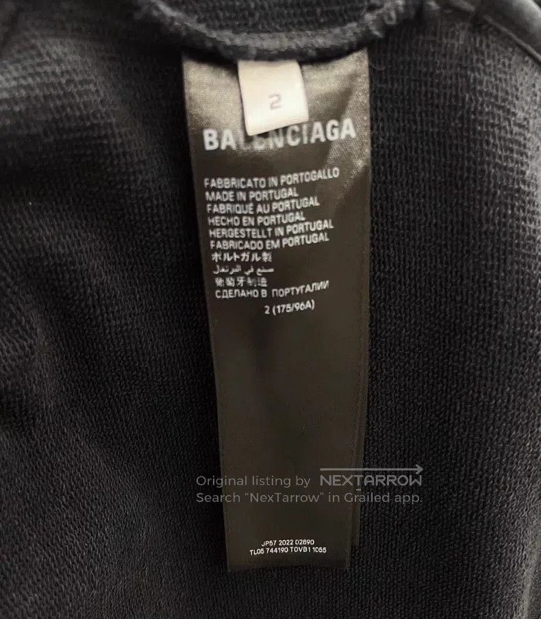 Balenciaga Balenciaga Logo Print Gray Sweatshirt. Size US XL / EU 56 / 4 - 5 Thumbnail