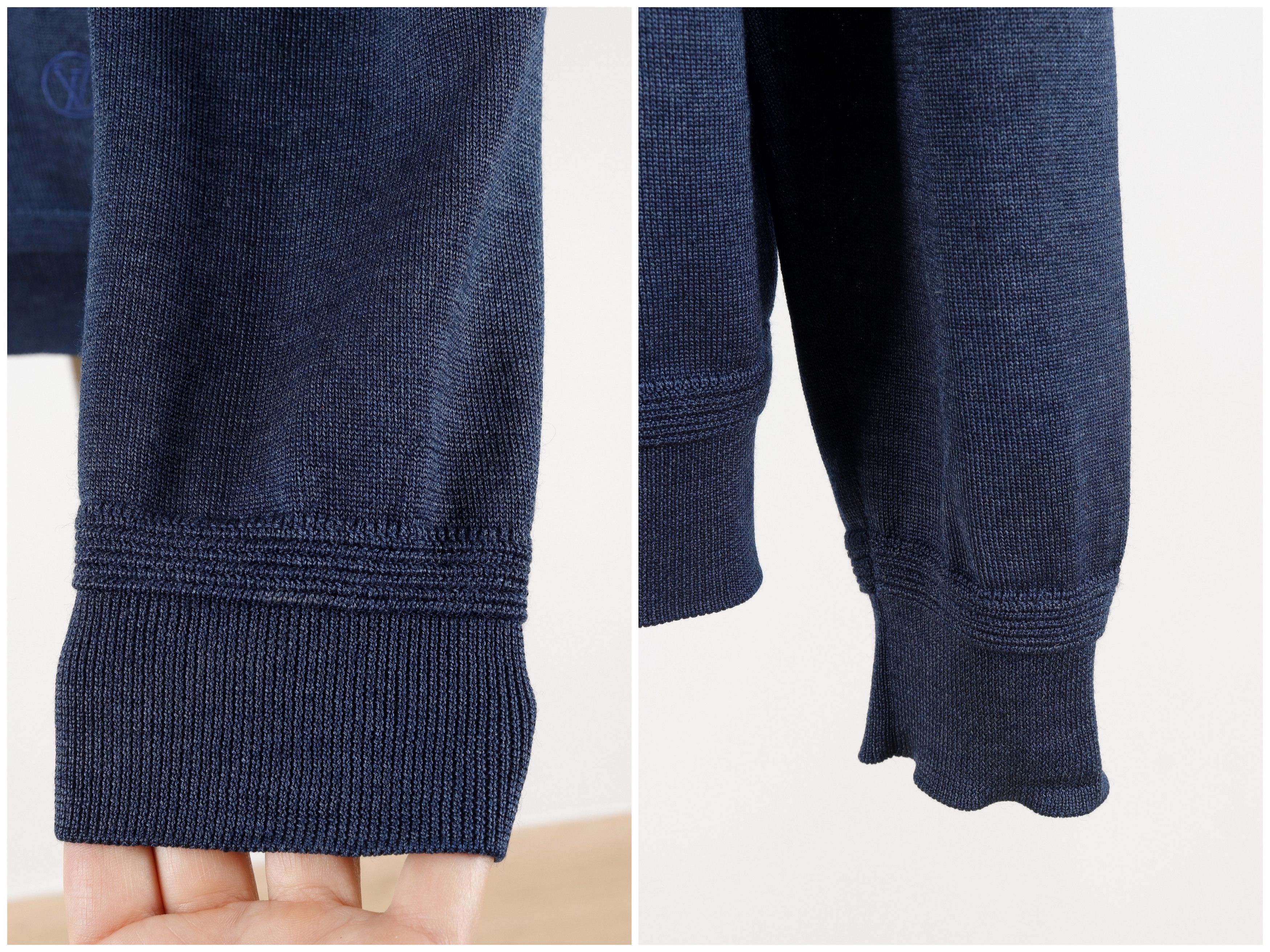 Louis Vuitton Louis Vuitton Wool Silk Blue Zip Sweater Size US L / EU 52-54 / 3 - 9 Thumbnail