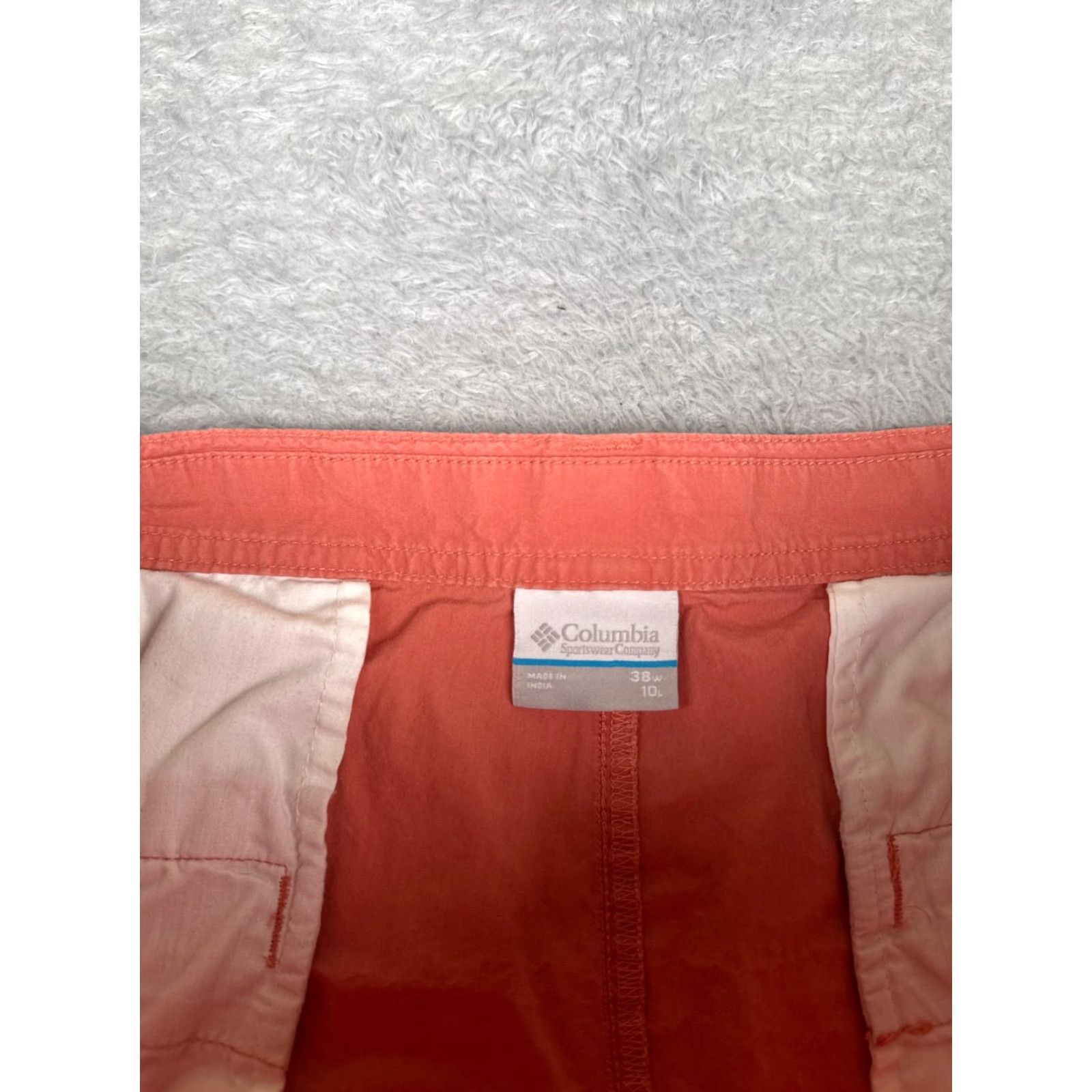 Vintage Columbia Men Shorts 38 Pink Chino 100% Cotton Shell Casual 38x10 Size US 38 / EU 54 - 7 Thumbnail