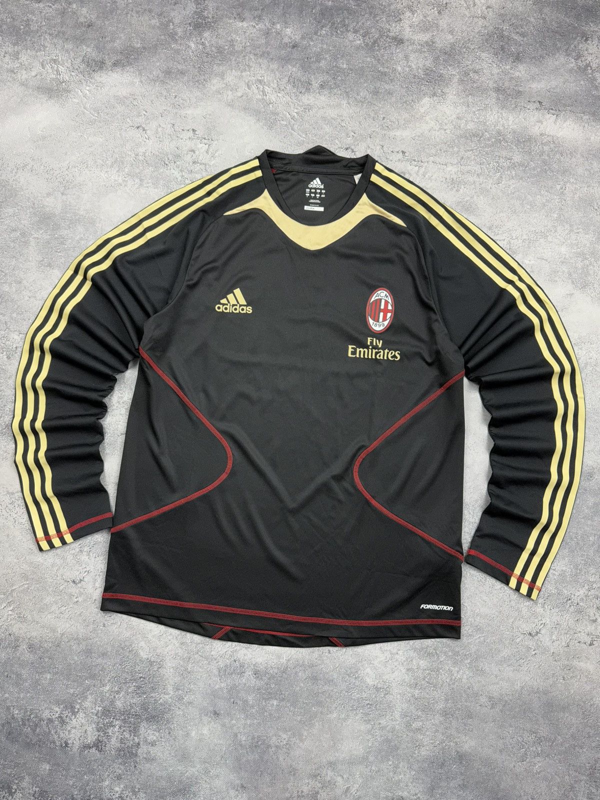 Adidas Vintage Adidas AC Milan Training Top Long Sleeve Jersey Size US L / EU 52-54 / 3 - 4 Thumbnail
