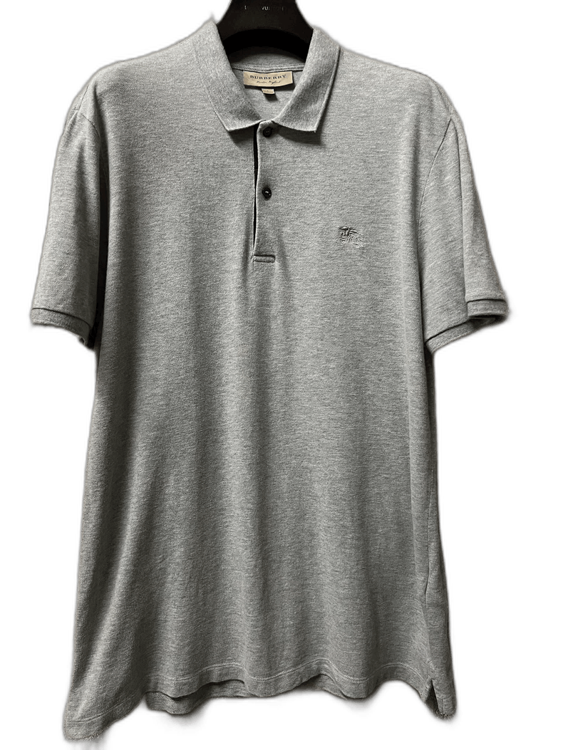 Burberry Burberry Men's Gray Short Sleeve Polo Shirt Size US L / EU 52-54 / 3 - 1 Thumbnail