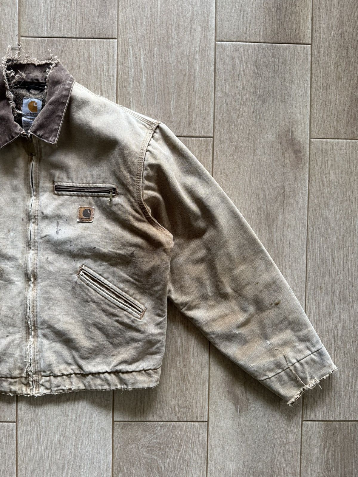 Carhartt 06s Destroyed Carhartt J97 BRN Detroit Jacket Size US L / EU 52-54 / 3 - 10 Thumbnail