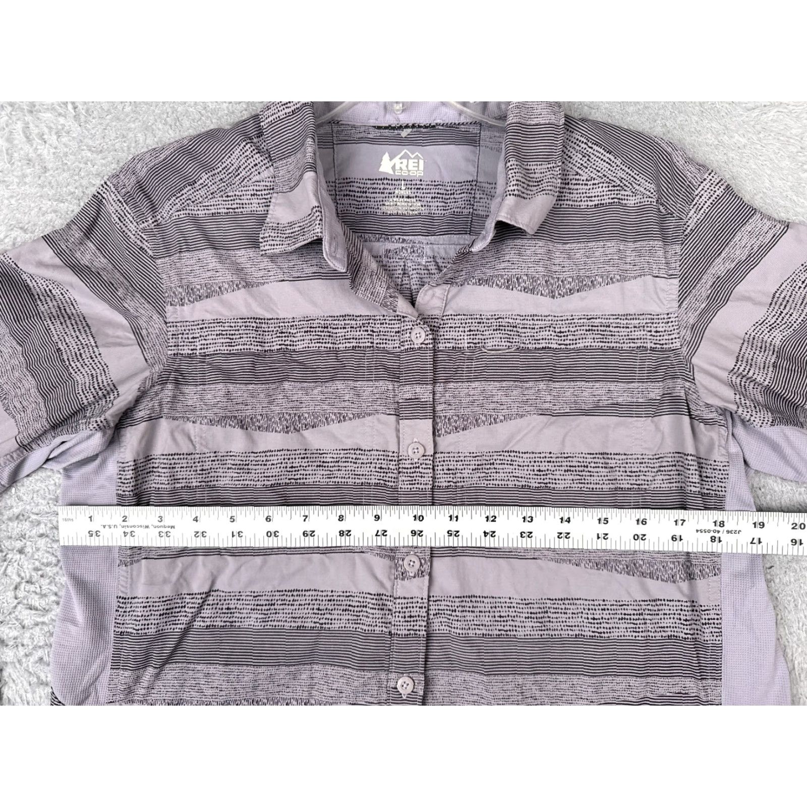 Vintage REI Shirt Women L Purple Button Up Long Sleeve Cotton Fish Angler Hike Size L / US 10 / IT 46 - 7 Thumbnail