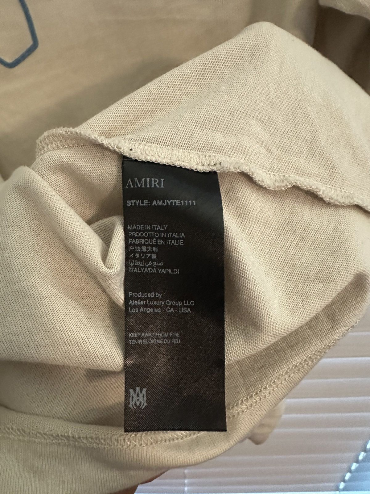 Amiri Beige Amiri Bowling Tee Size US L / EU 52-54 / 3 - 11 Thumbnail