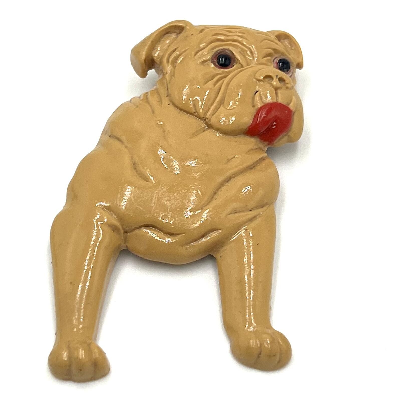 Other Vintage Brown and Red Lucite Bulldog Brooch & Pin Size ONE SIZE - 1 Thumbnail