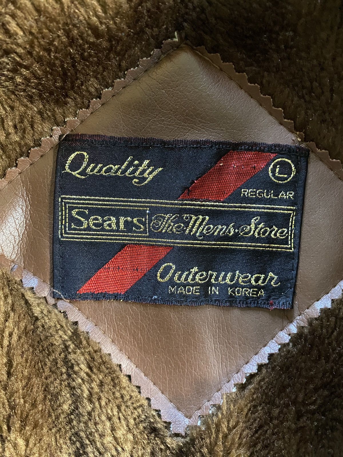 Sears Vintage 60’s Sears Brown Pleather Faux Fur Retro Jacket Size US L / EU 52-54 / 3 - 15 Thumbnail