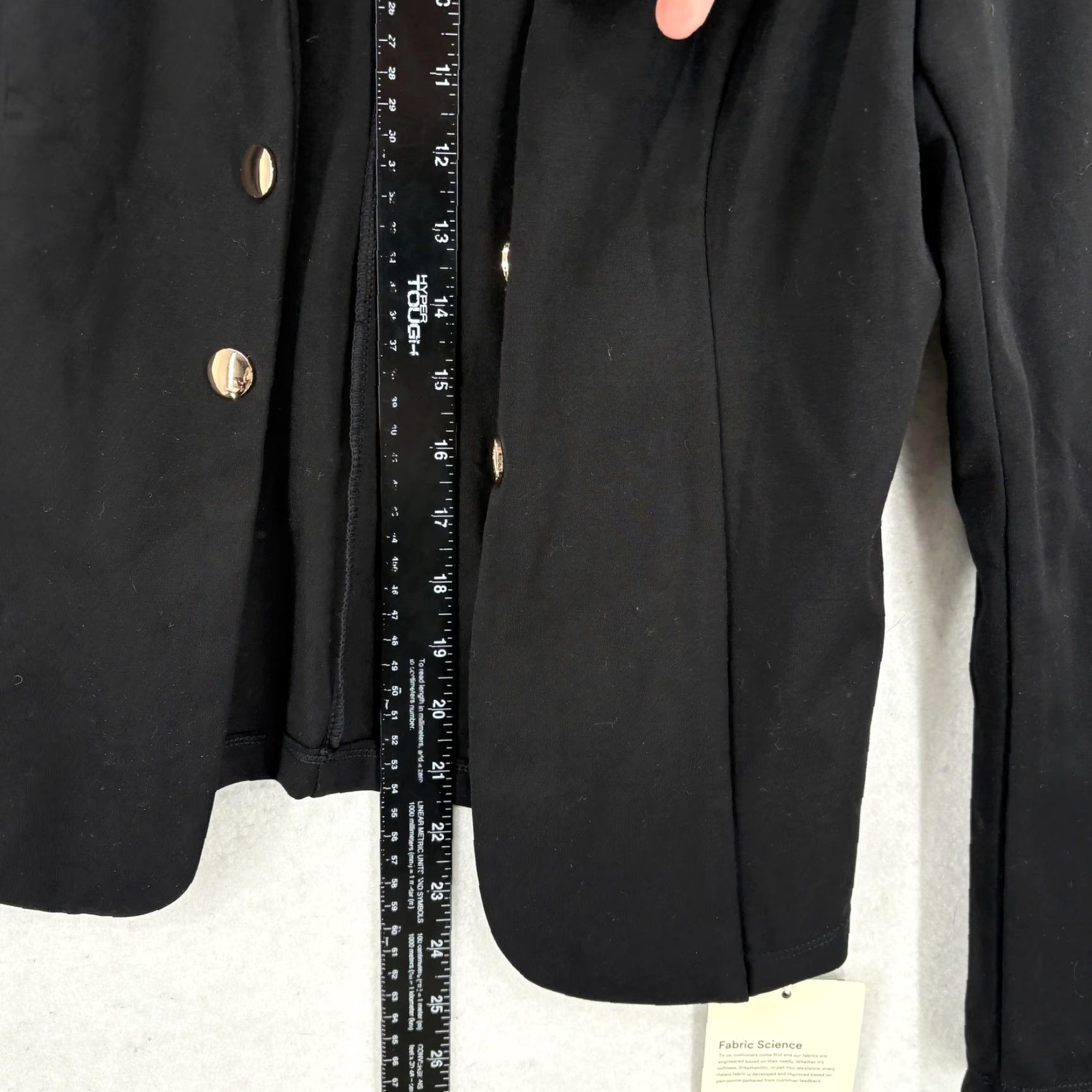 Vintage Halara Blazer Womens Large Black Knit Stretch Athleisure Work Jacket Business Shirt Size L / US 10 / IT 46 - 6 Thumbnail